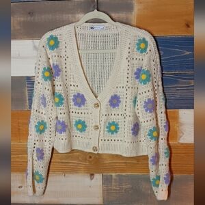 SO Granny Square Cardigan M